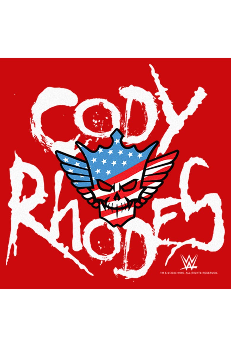 Boy's WWE Rhodes Skull Logo  Graphic T-Shirt, Alternate, color, Red