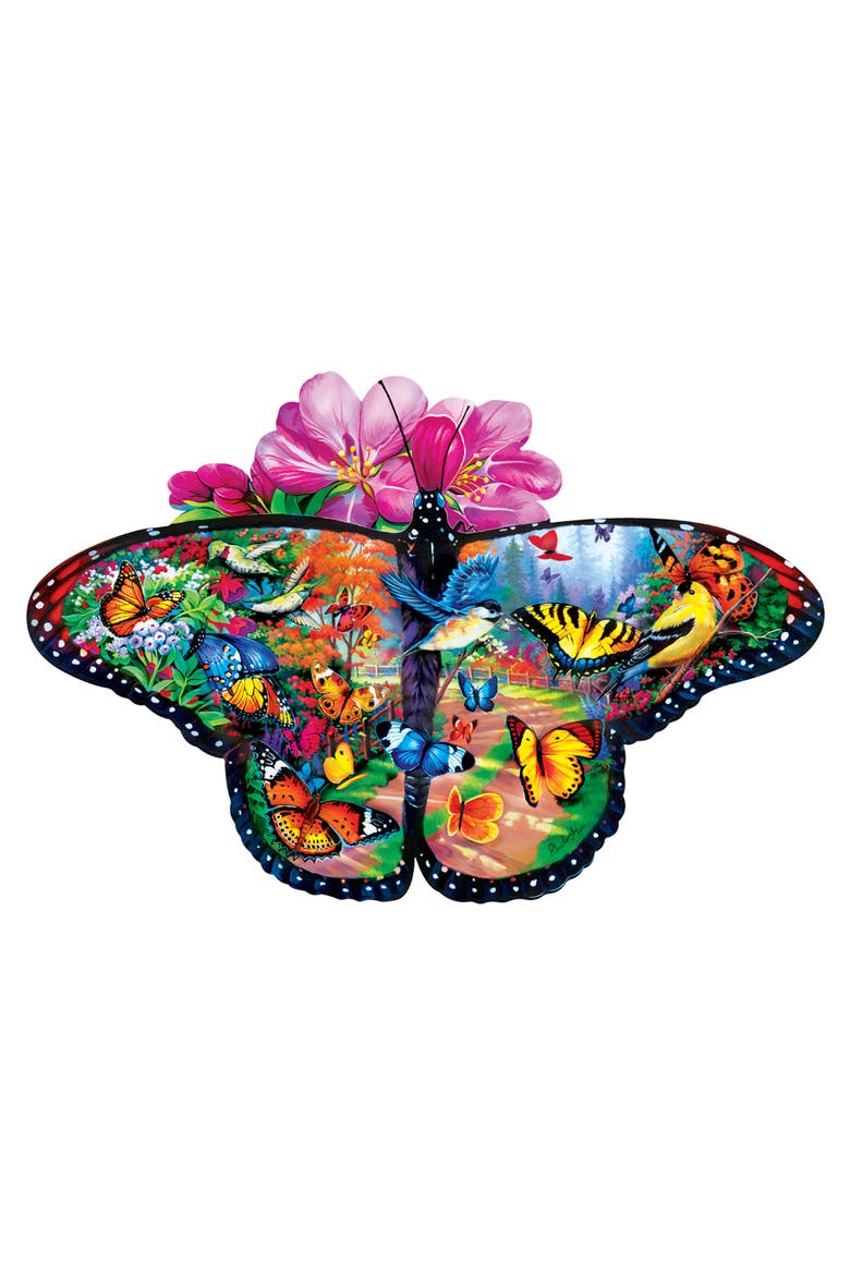 Garden Gathering 100pc Shaped Puzzle, Alternate, color, Multicolor