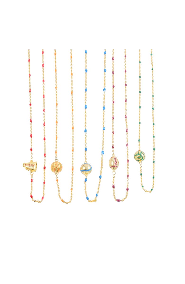 Color Shout Gameday Cheer Necklace, Alternate, color, Yellow Gold