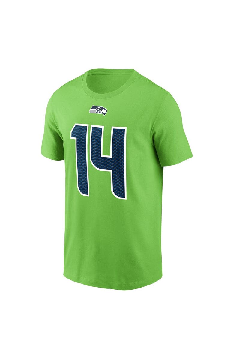 Nike Men's Nike DK Metcalf Neon Green Seattle Seahawks Name & Number T-Shirt, Alternate, color,