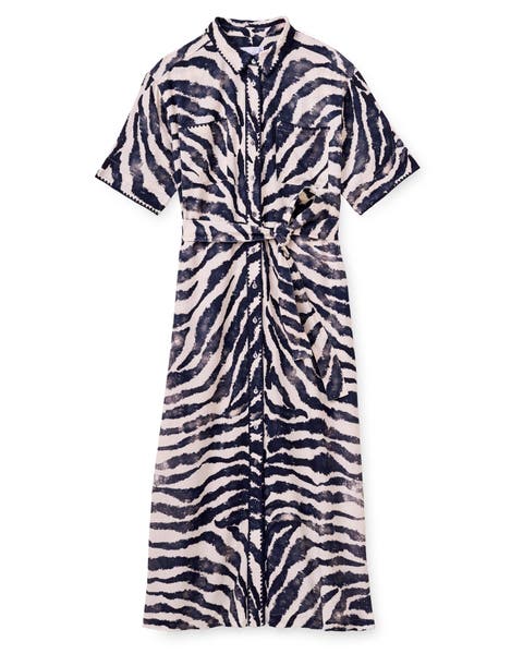 Lucia Midi Linen Shirt Dress