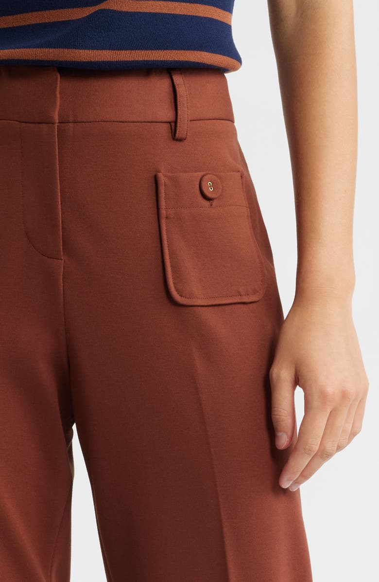 Tahari ASL Patch Pocket Straight Leg Pants, Alternate, color, Tawny