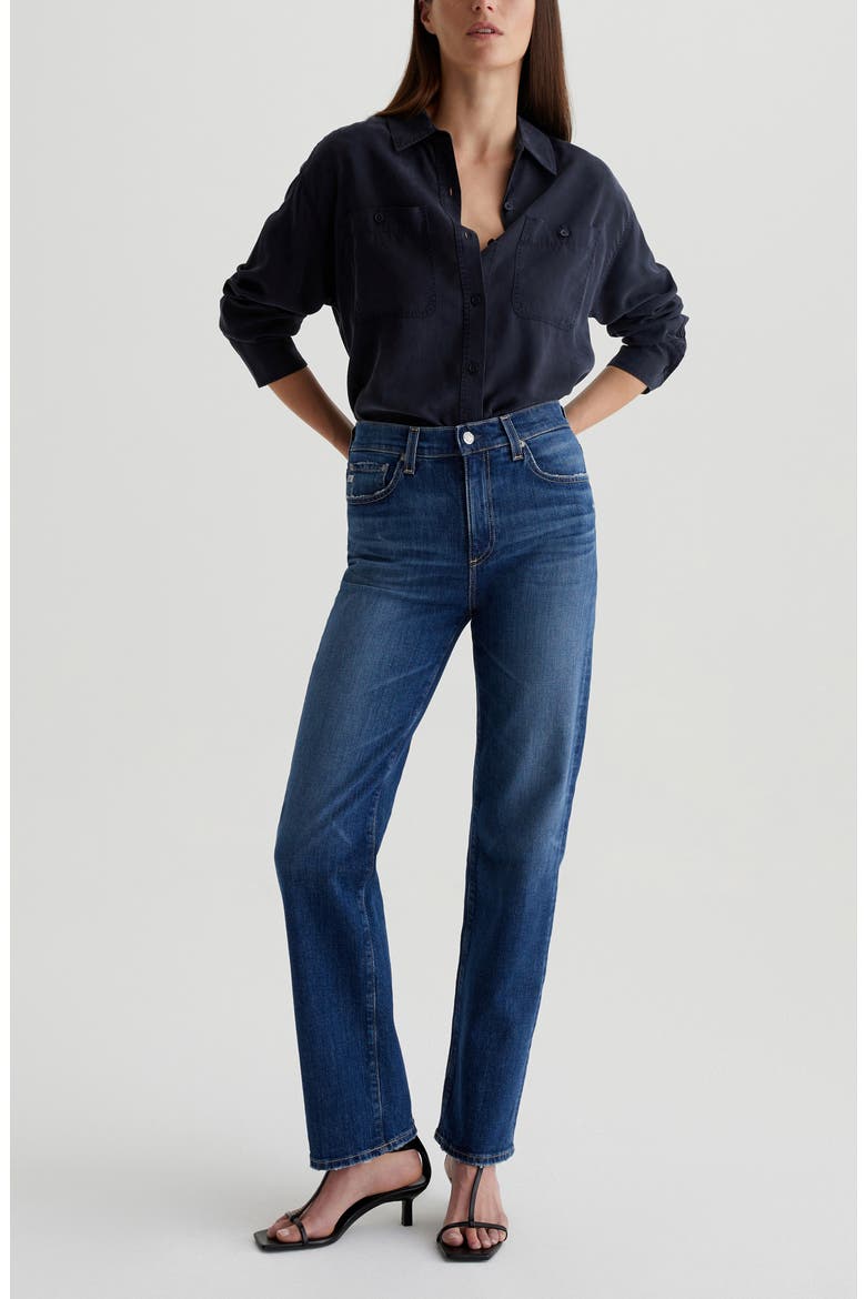 Brinley Mid Rise Classic Straight Leg Jeans, Alternate, color, 11 YEARS MEMORY