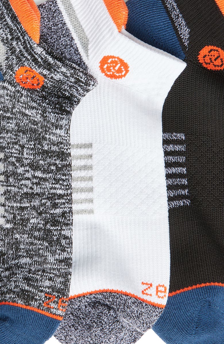 Zella Men's Motion 3-Pack Ankle Socks, Alternate, color, 