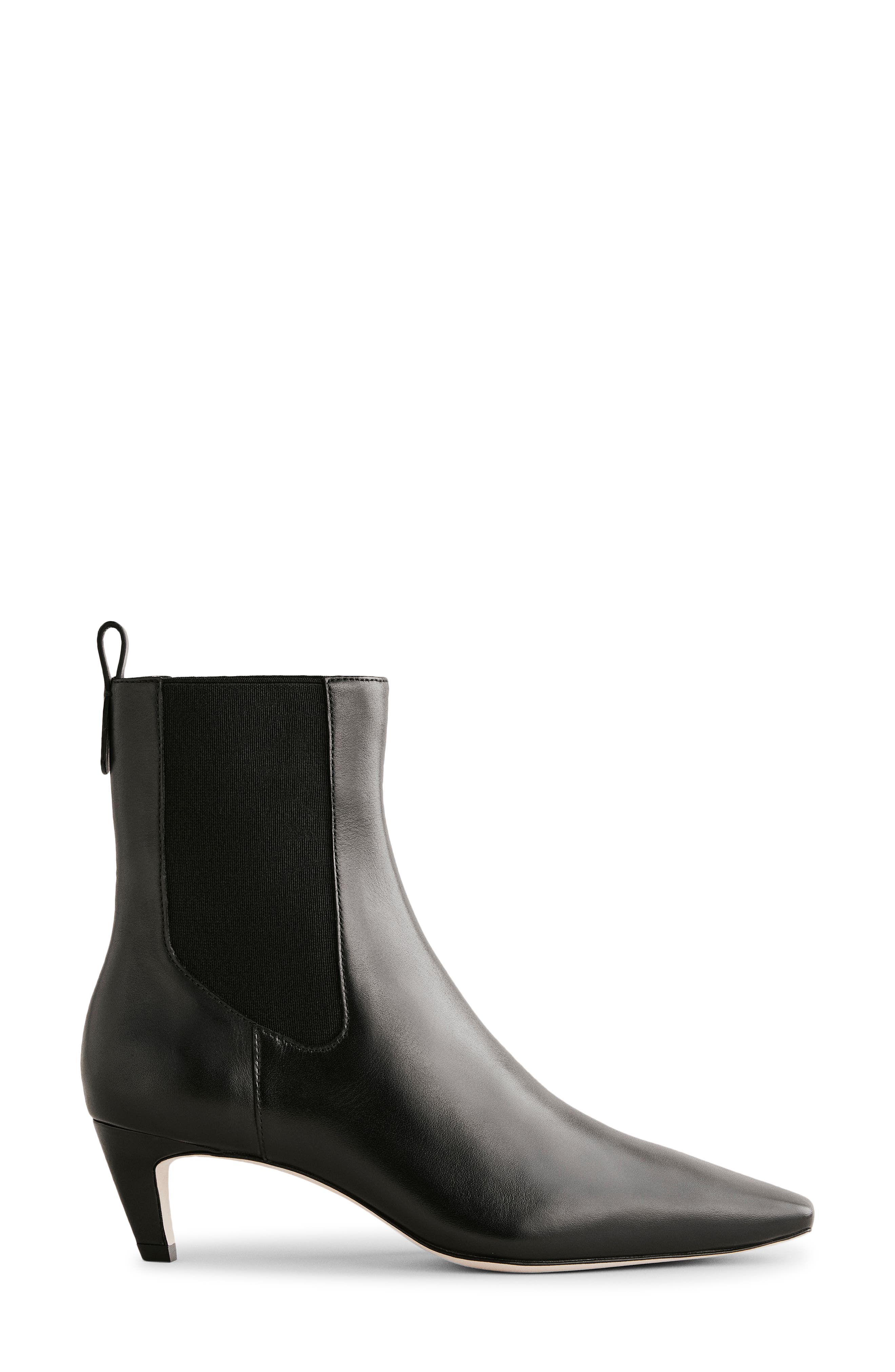 Reformation Roberta Chelsea Boot, Alternate, color, Black Leather
