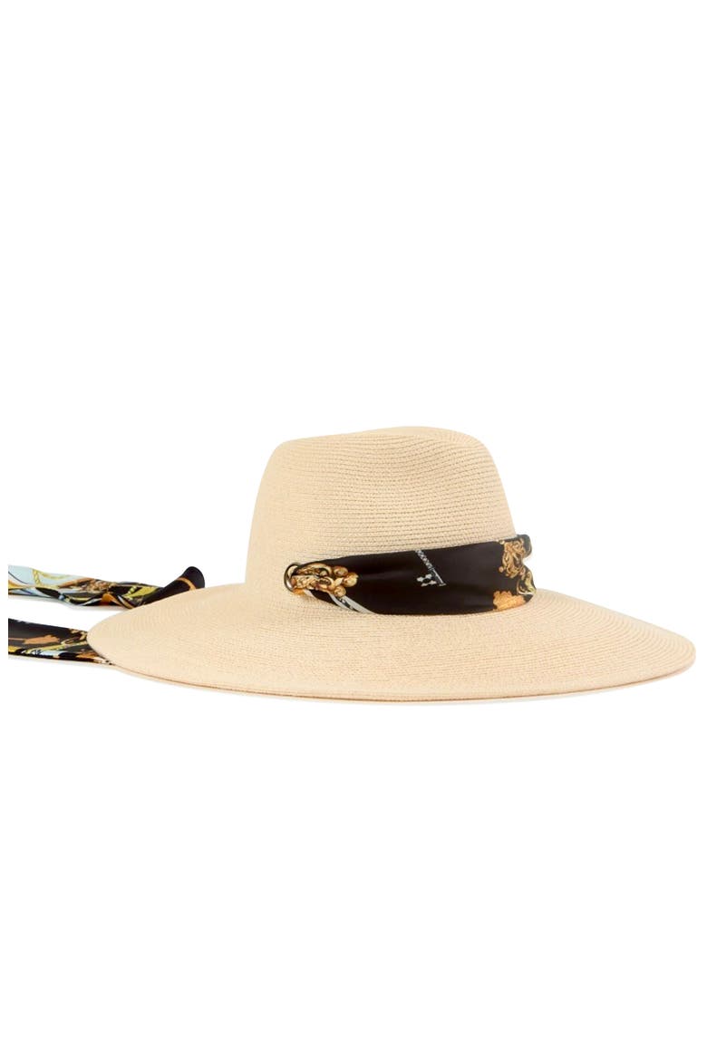 Cassidy UPF 30+ Packable Straw Fedora, Main, color, IVORY