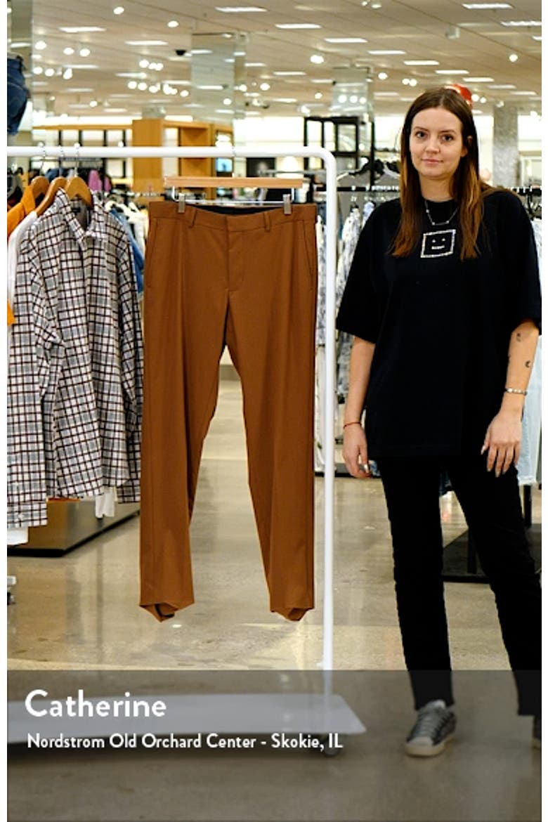 Trim Fit Stretch Flat Front Trousers video