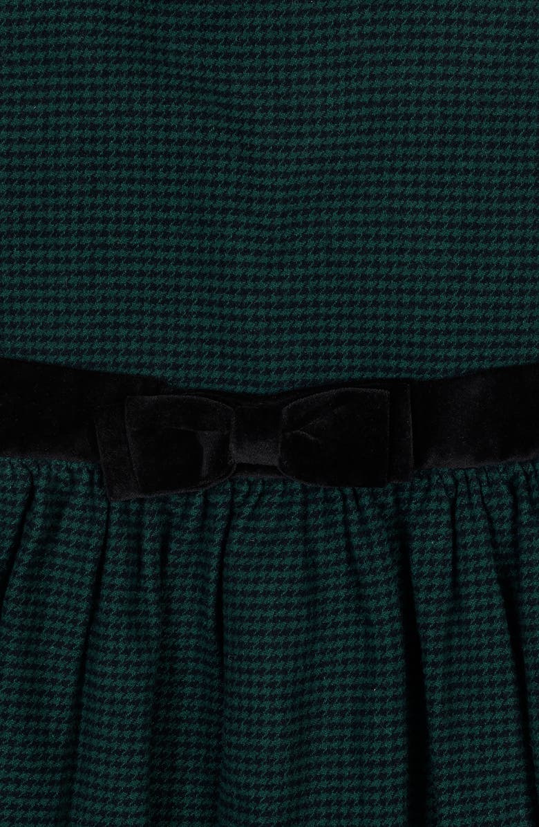 Hope & Henry Kids' Organic Flutter Sleeve Peter Pan Collar Party Dress, Alternate, color, Scottish Houndstooth