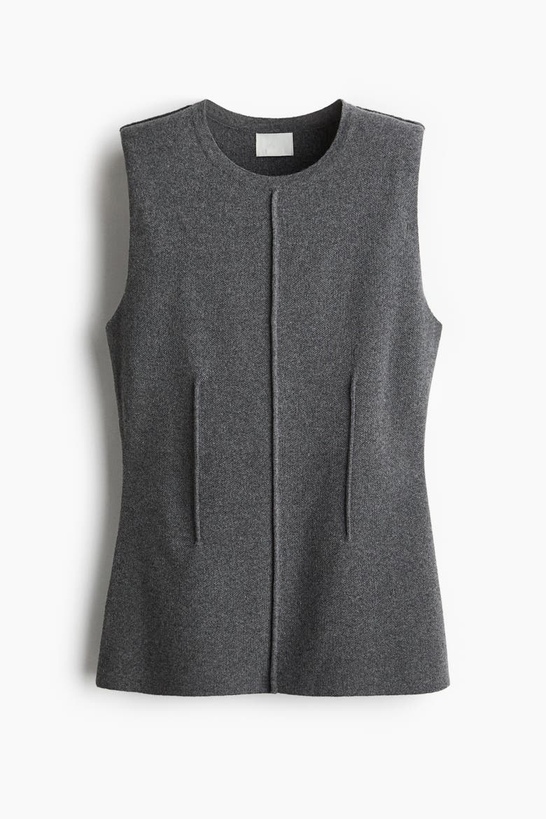 Wool-blend Top, Alternate, color, Gray melange