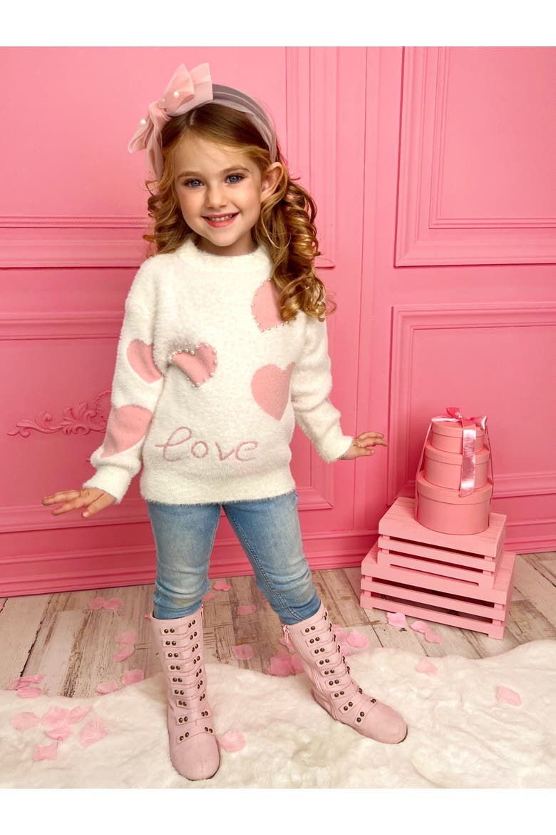 Made To Love You Pearl Knit Sweater, Alternate, color, Ivory