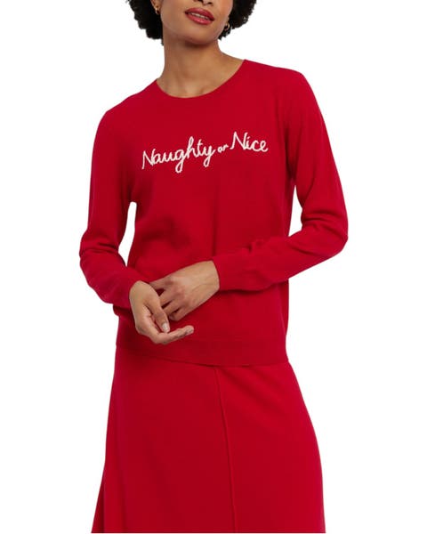 Wool-cashmere Naughty Or Nice Sweater