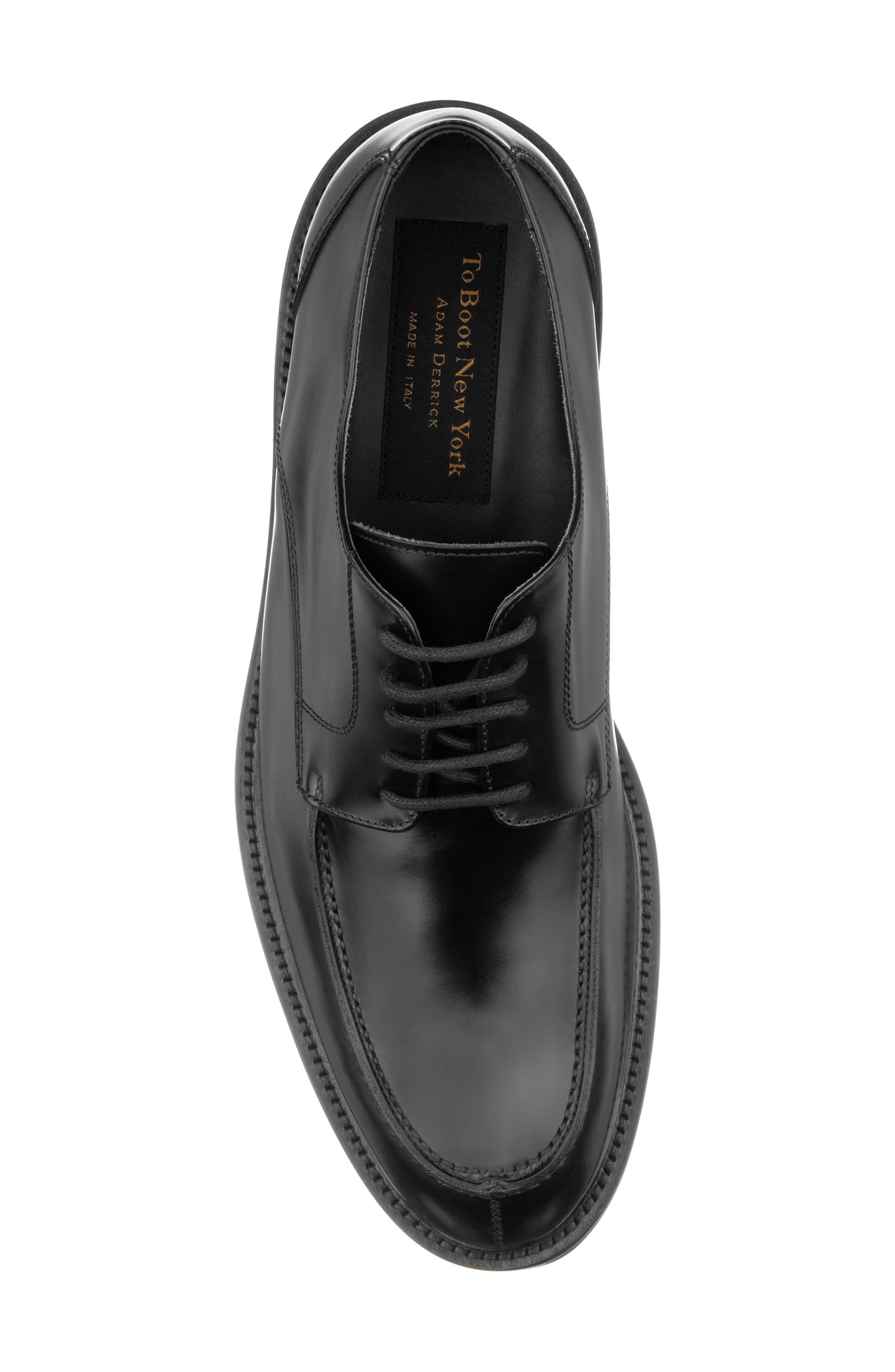 TO BOOT NEW YORK Curtis Moc Toe Derby, Alternate, color, Picusa Nero
