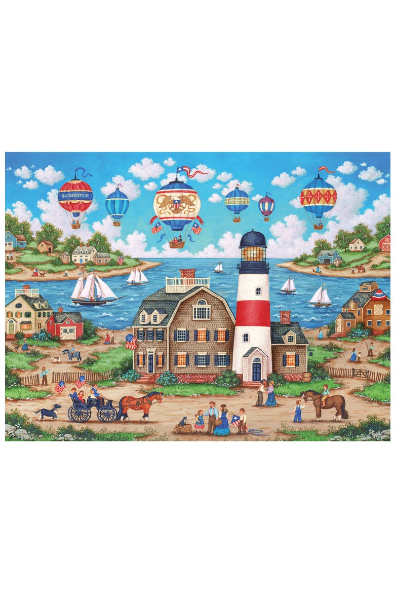 Balloons Over the Bay 550 Piece Puzzle, Alternate, color, Multicolor