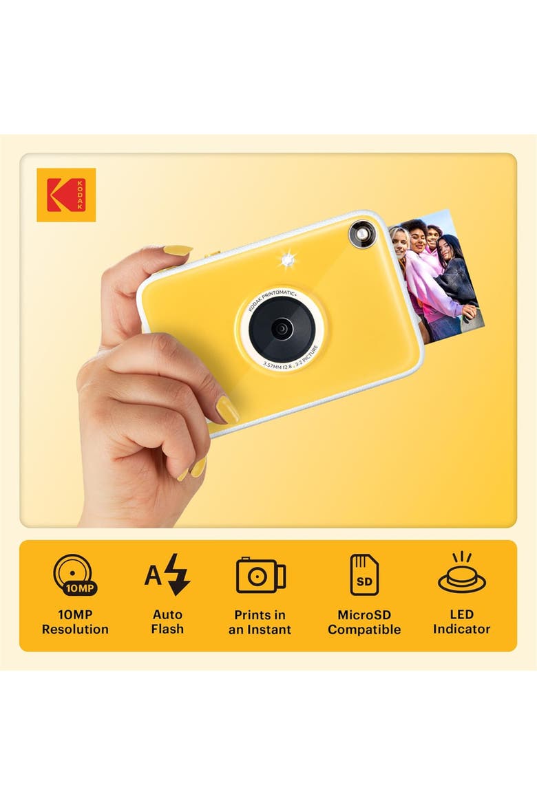 Printomatic+ Camera Bundle w/ Zink Paper, Alternate, color, Yellow