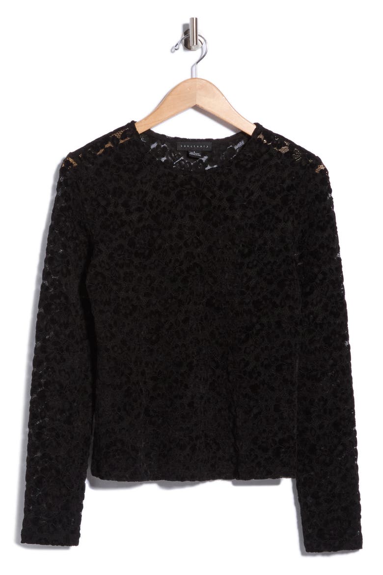 Don't Be Shy Lace Top, Alternate, color, BLACK