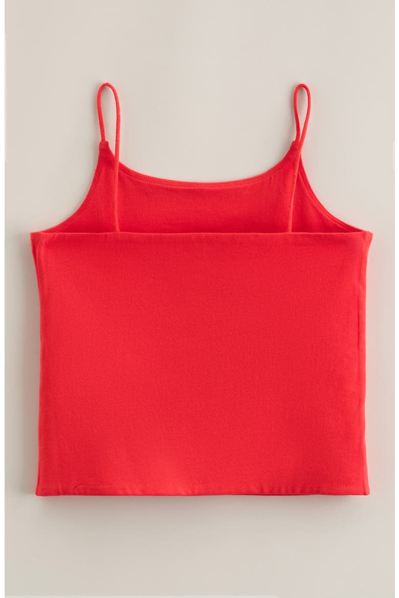Kids' Core Cotton Camisole, Alternate, color, RED POINSETTIA
