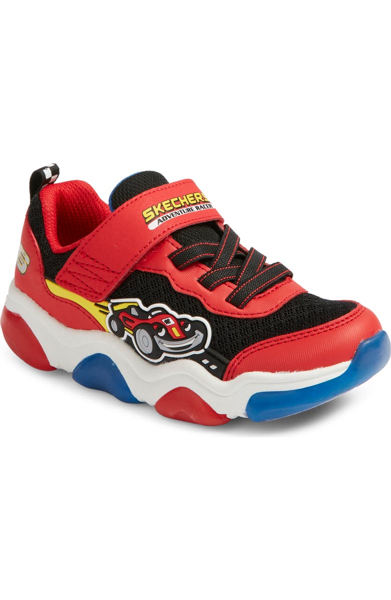 SKECHERS Kids' Mighty Glow 2.0 Sneaker, Main, color, Red Multi