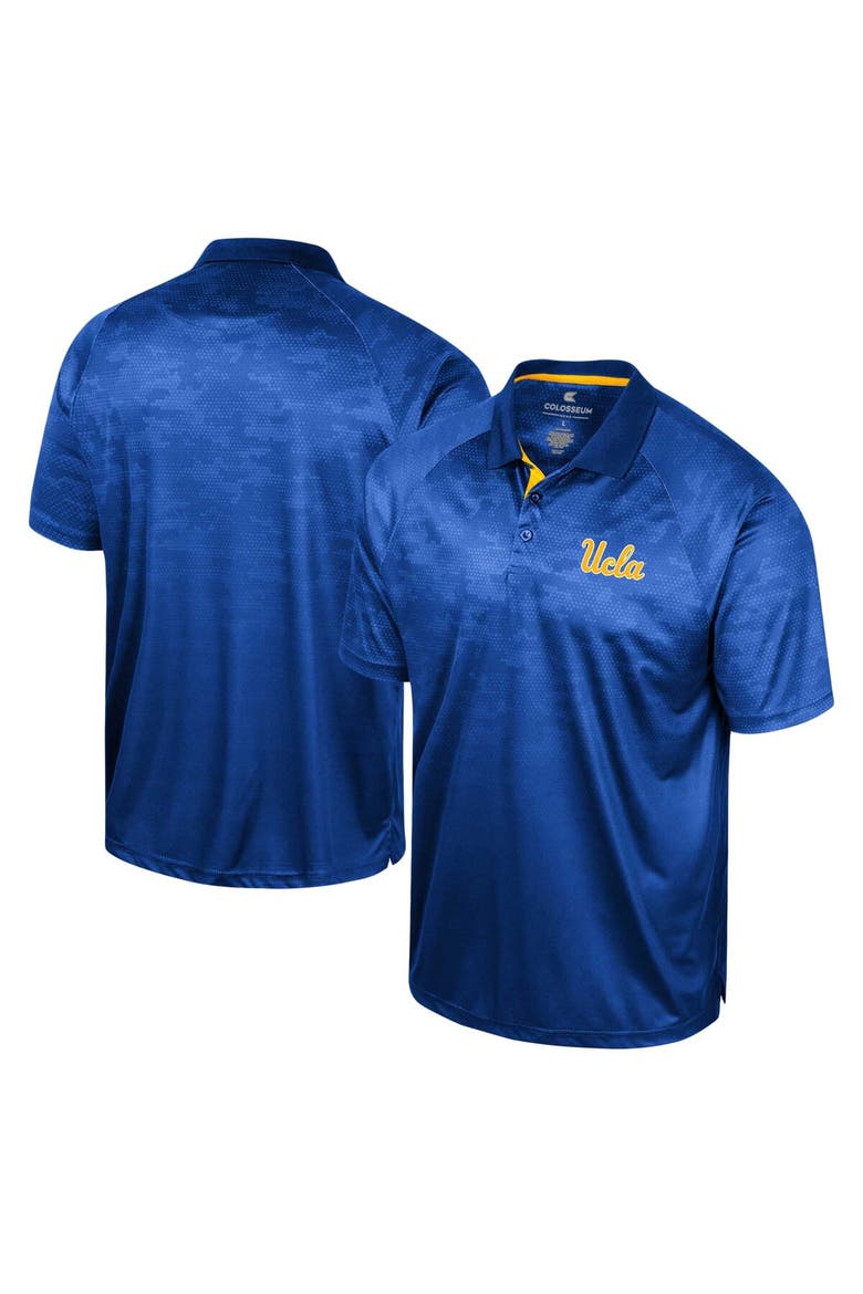 Men's Colosseum Blue UCLA Bruins Honeycomb Raglan Polo, Alternate, color, Blue