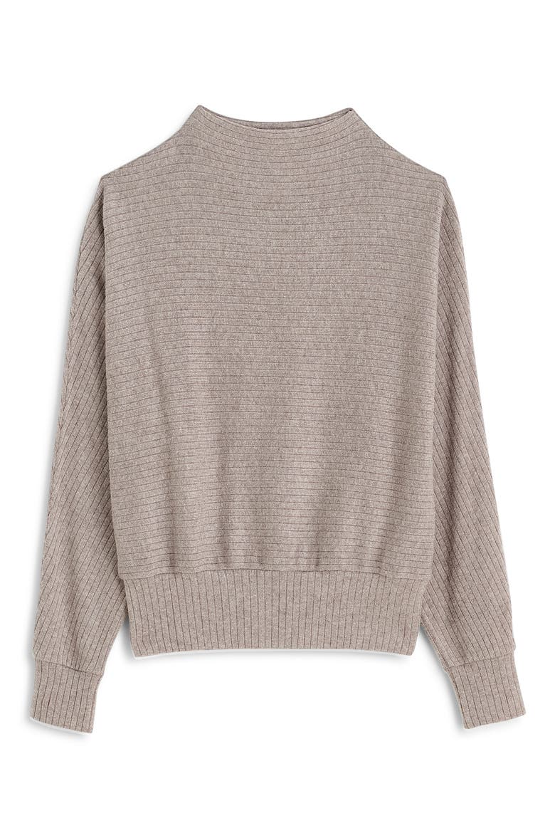 Mock Neck Dolman Sleeve Sweater, Alternate, color, STONE