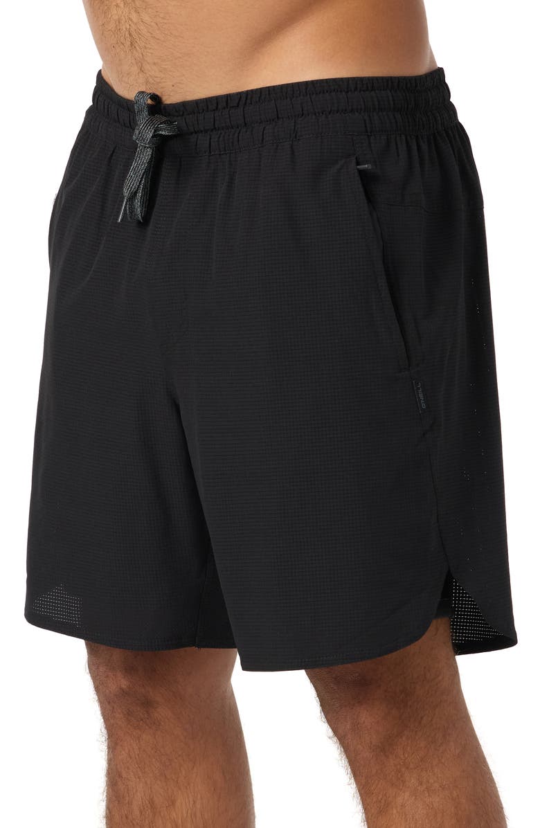 O'Neill TRVLR Tech Lined Performance Hybrid Shorts, Alternate, color, Black