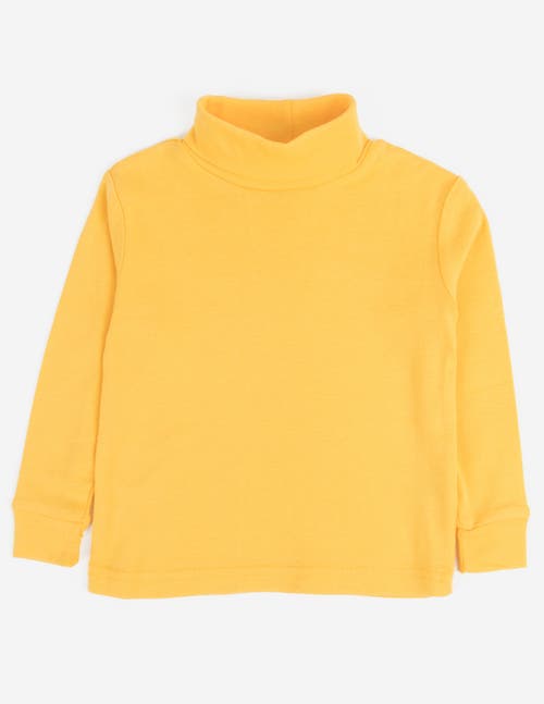 Leveret Kids Turtleneck, 100% Cotton, Solid Colors In Yellow