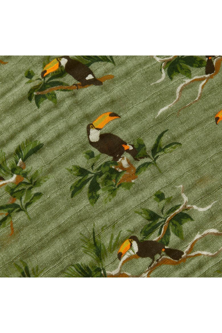 Organic Cotton Hooded Swaddle, Alternate, color, Toucan