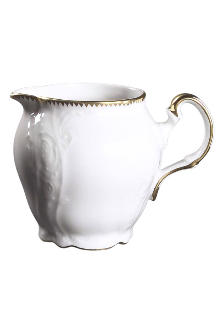 Simply Anna Gold Creamer, Main, color, WHITE/GOLD
