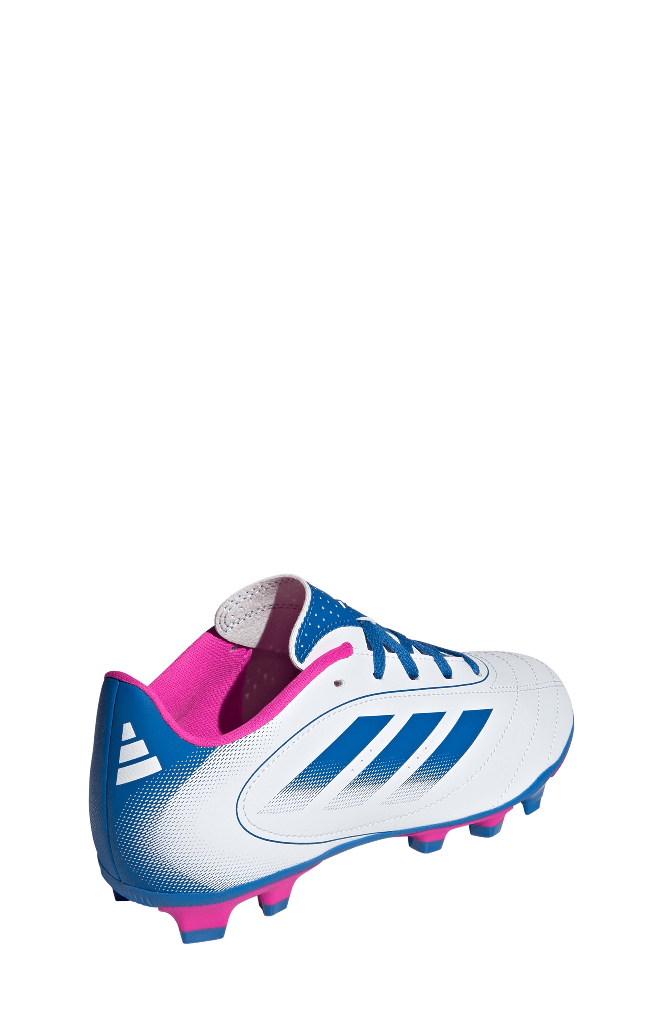 adidas Goletto IX Soccer Cleat, Alternate, color, White/ Royal/ Shock Pink