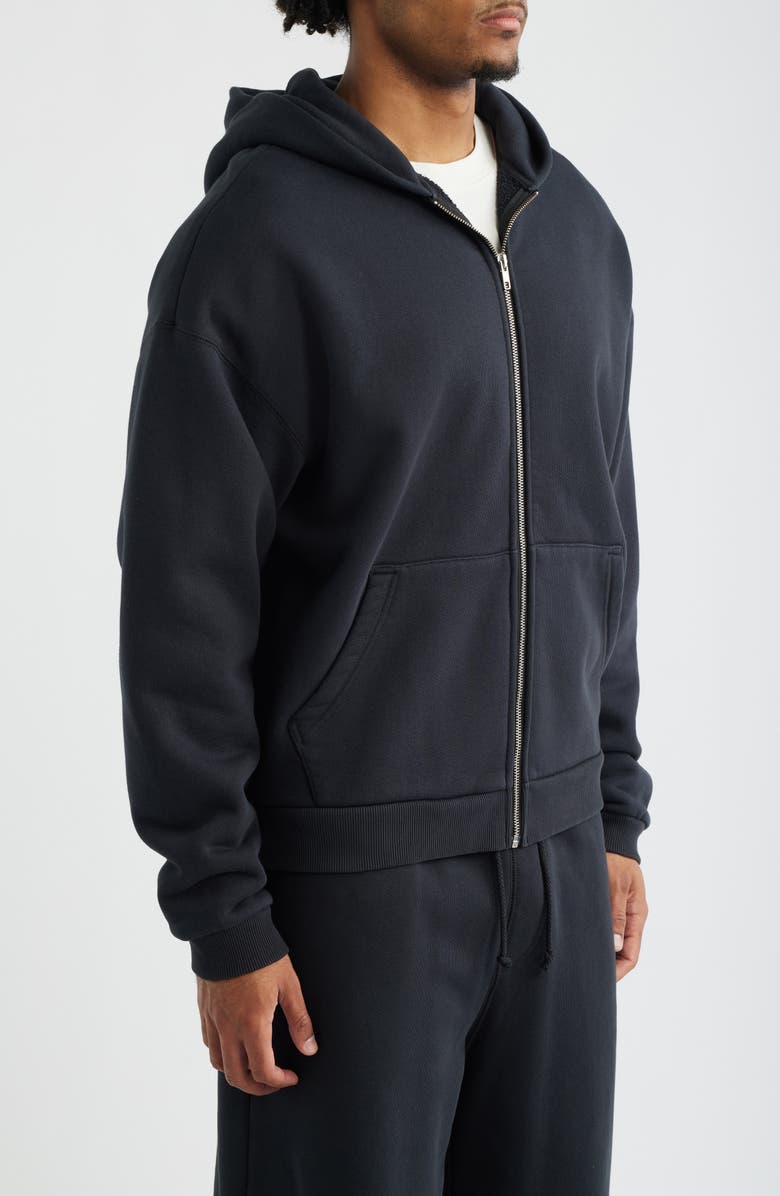Elwood Core Oversize Terry Full Zip Hoodie, Alternate, color, Vintage Black