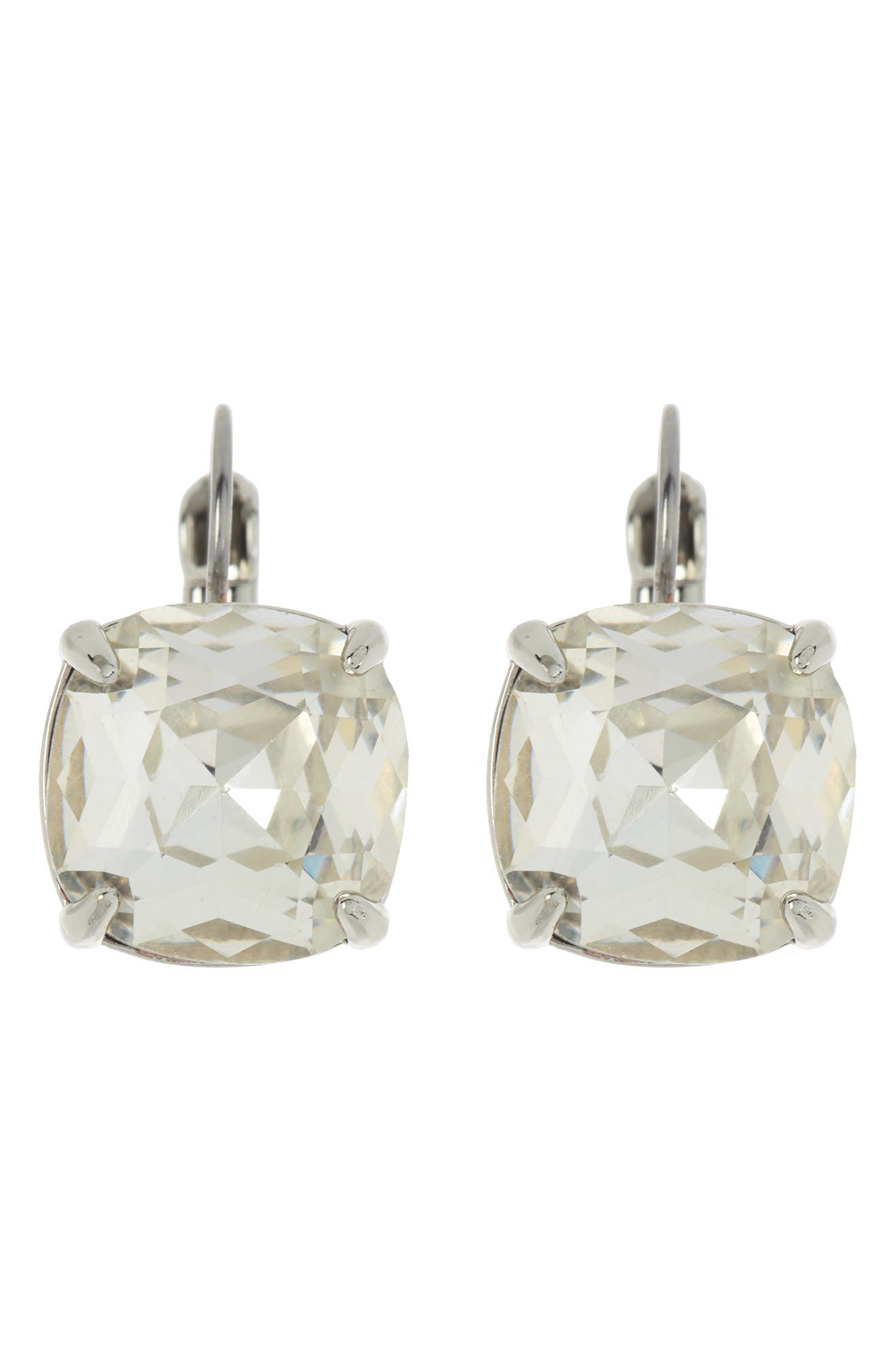 Kate Spade New York square cubic zirconia lever back earrings