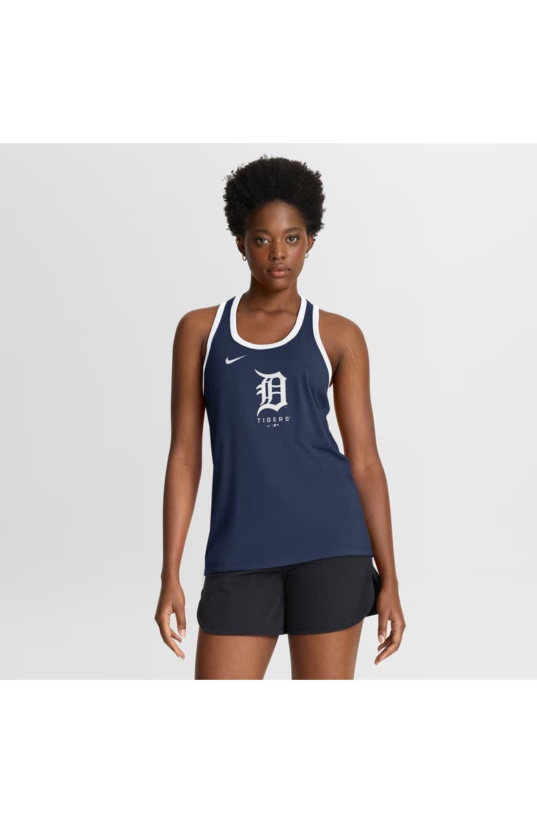 Nike Women's Nike Navy Detroit Tigers Tri-Blend Dri-FIT Racerback Tank Top, Main, color, Navy