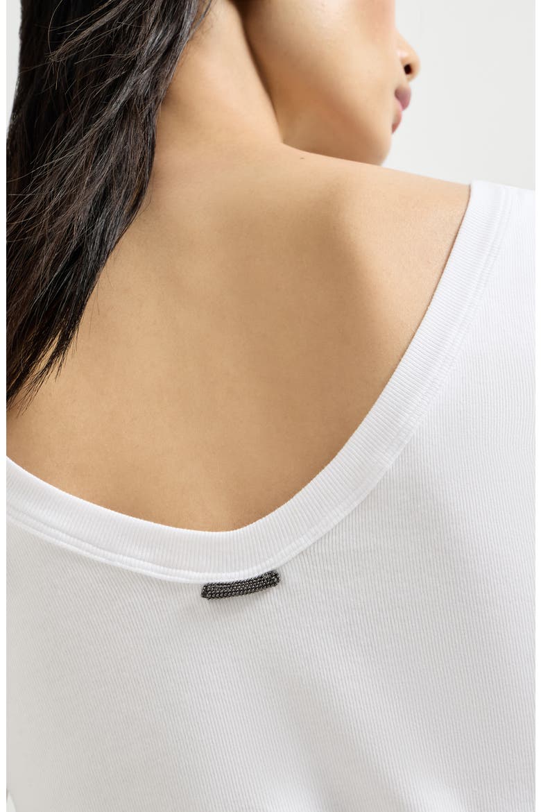 T-shirt with monili, Alternate, color, White