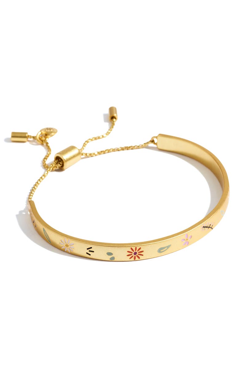 Madewell Flower Bouquet Slider Bracelet, Main, color,