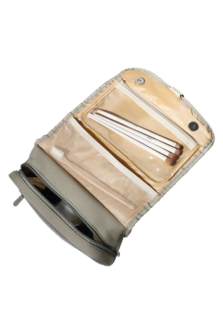 Neoprene Water Resistant Hanging Toiletry Case, Alternate, color, TAUPE
