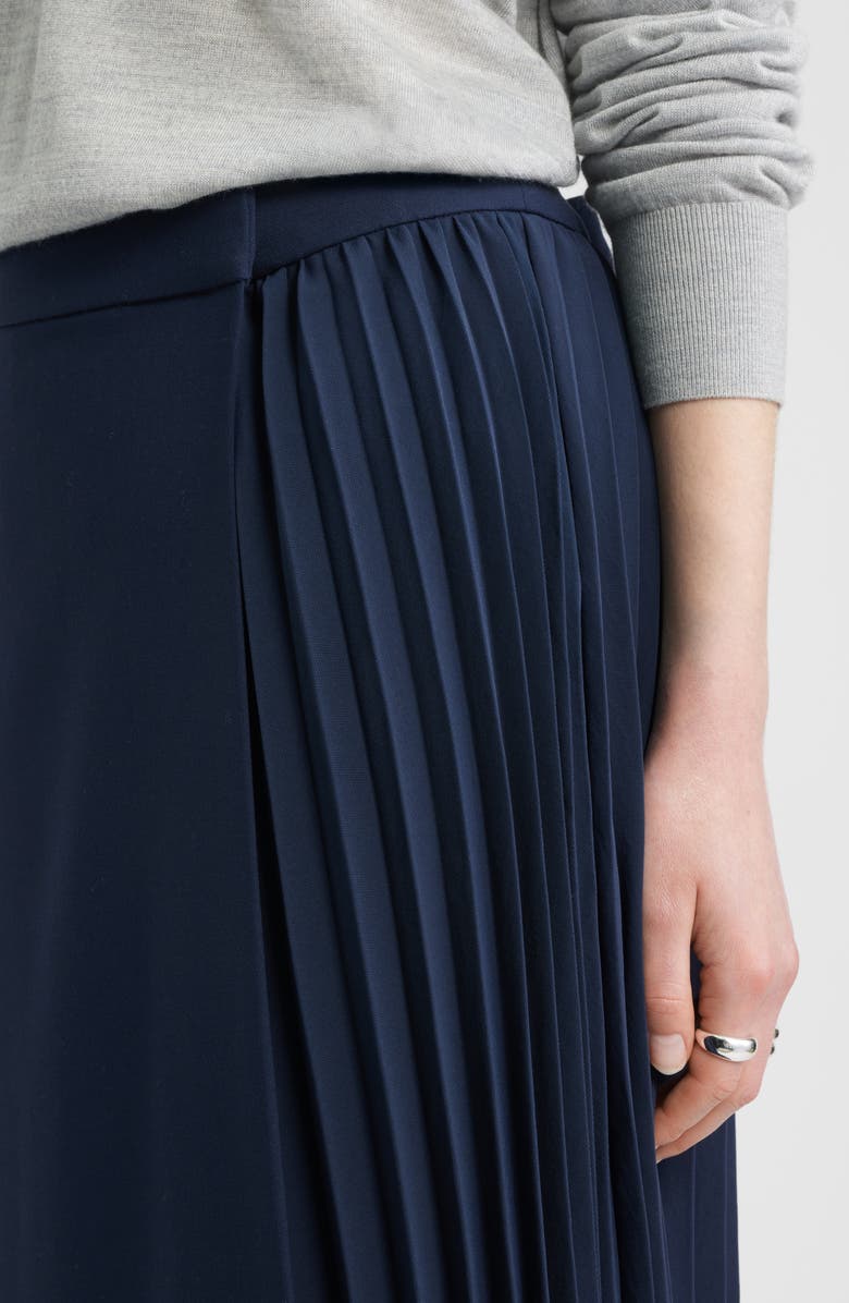 Nordstrom Mixed Media Maxi Skirt, Alternate, color, Navy Night