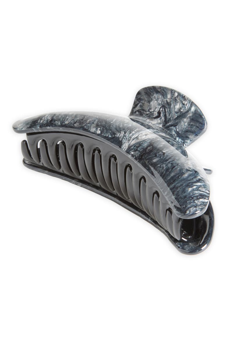 Jumbo Heirloom Claw Hair Clip, Main, color, OBSIDIAN