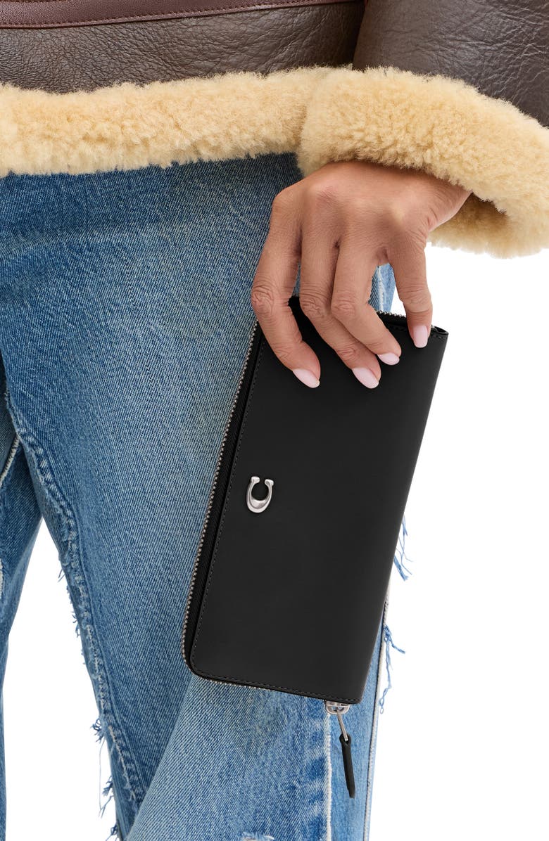 COACH Essential Slim Smooth Leather Wallet, Alternate, color, Lh/Black