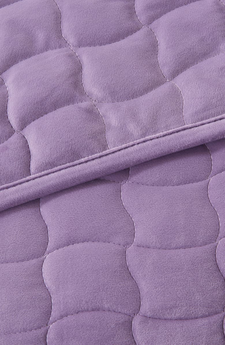 Woven & Weft Velvet Box Stitch Quilt Set, Alternate, color, Lavender