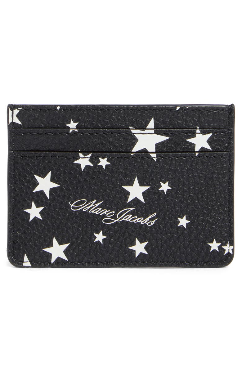 Marc Jacobs Star Print Card Case, Alternate, color, Black Multi