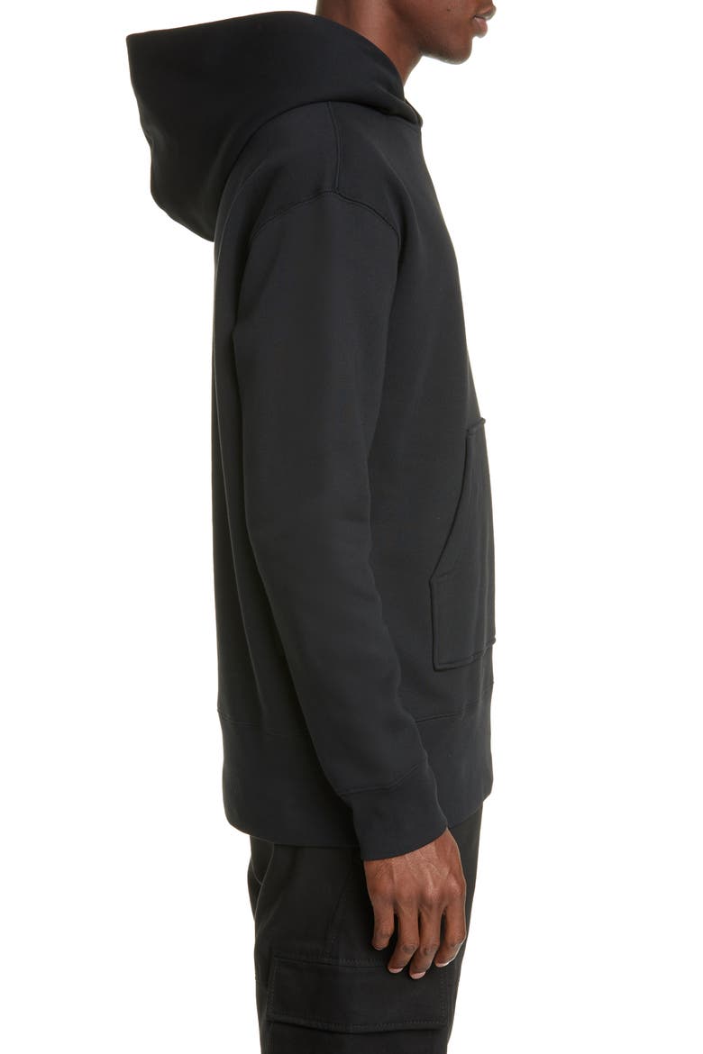 Logo Cotton Blend Hoodie, Alternate, color, NERO