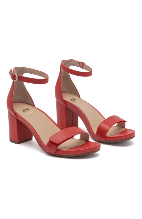Abeo Tempo Strap In Red Leather - Regular
