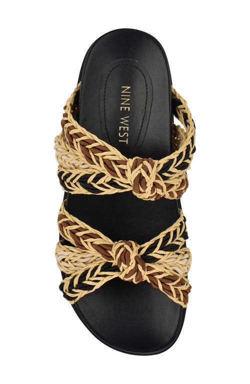 Nine West Gilma Slide Sandal In Light Natural