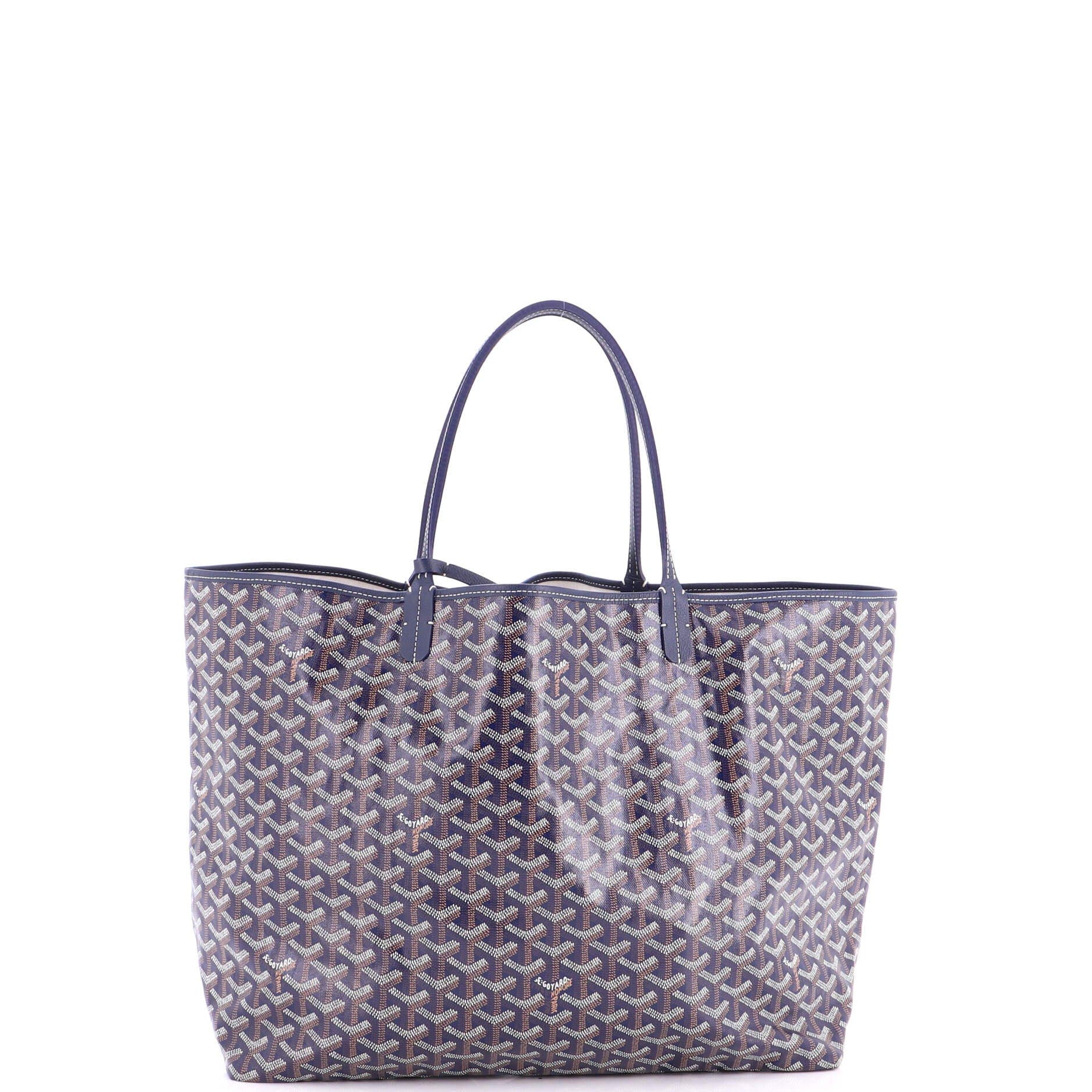 Pre-Owned Goyard Saint Louis Tote Coated Canvas GM, Alternate, color, Blue