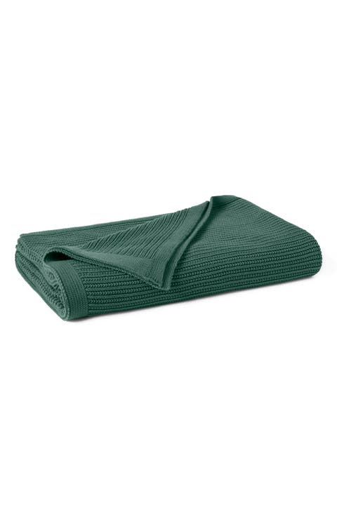 Linea Organic Cotton Knit Throw Blanket
