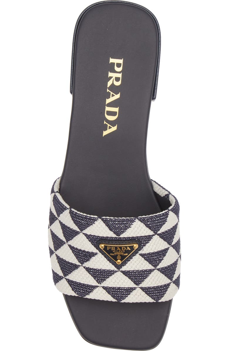 Prada Logo Slide Sandal, Alternate, color,