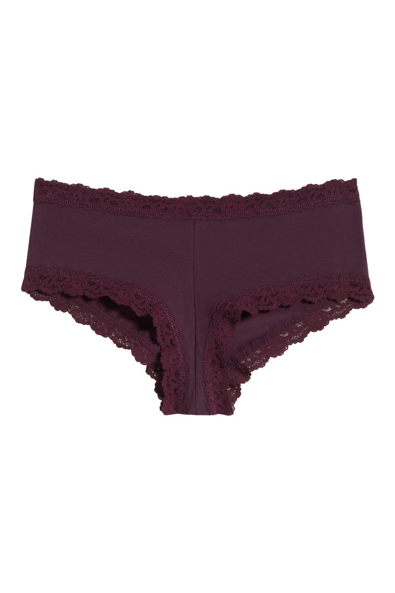 Supima® Cotton Boyshorts, Alternate, color, PLUM WINE