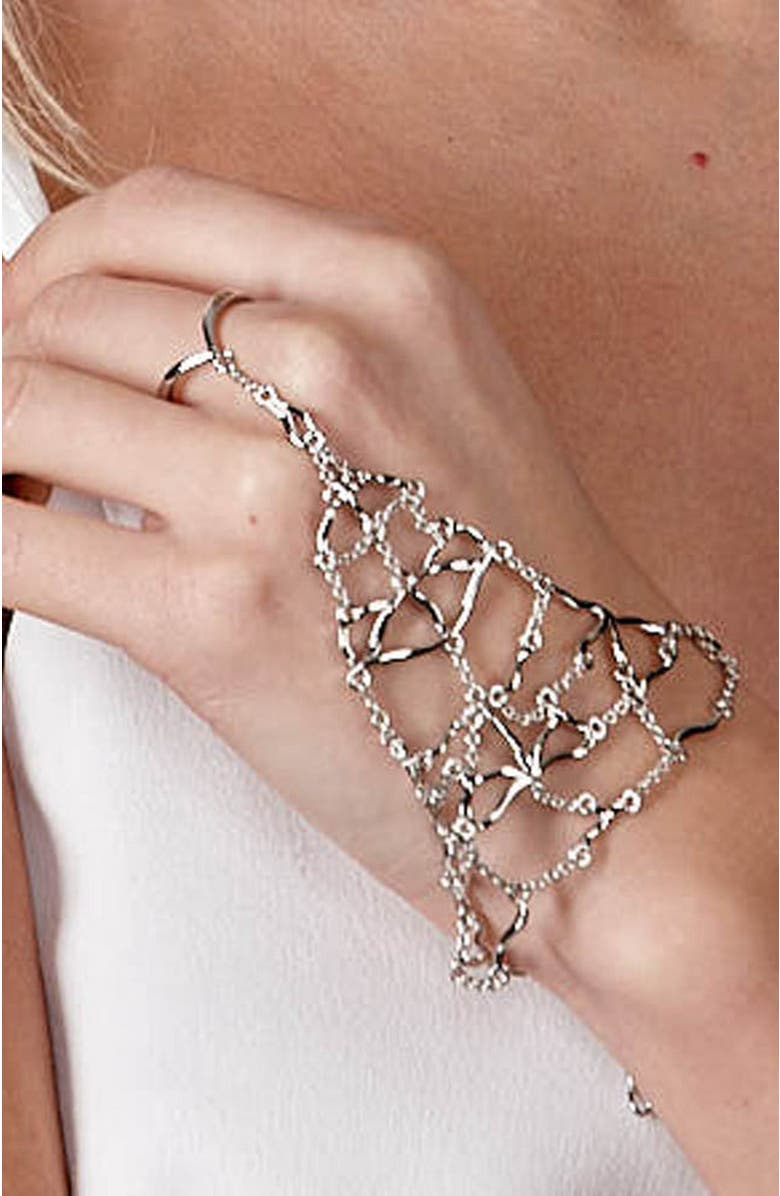 Lucy Quartermaine Elements Hand Chain, Alternate, color, Sterling Silver