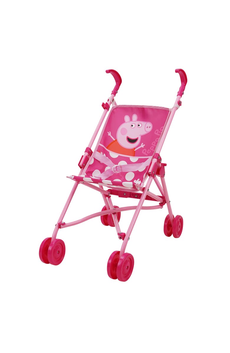 Peppa Pig Doll Umbrella Stroller in Pink & White Dots, Main, color, Multicolored
