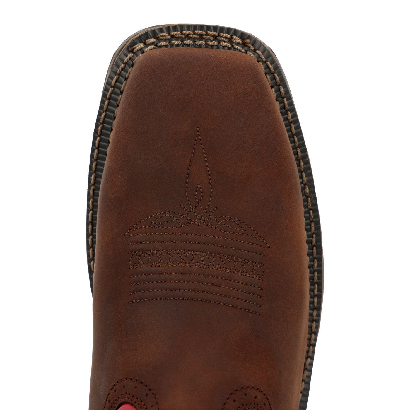 DURANGO Texas Flag Steel Toe Work Boot, Alternate, color, Dark Brown And Texas Flag