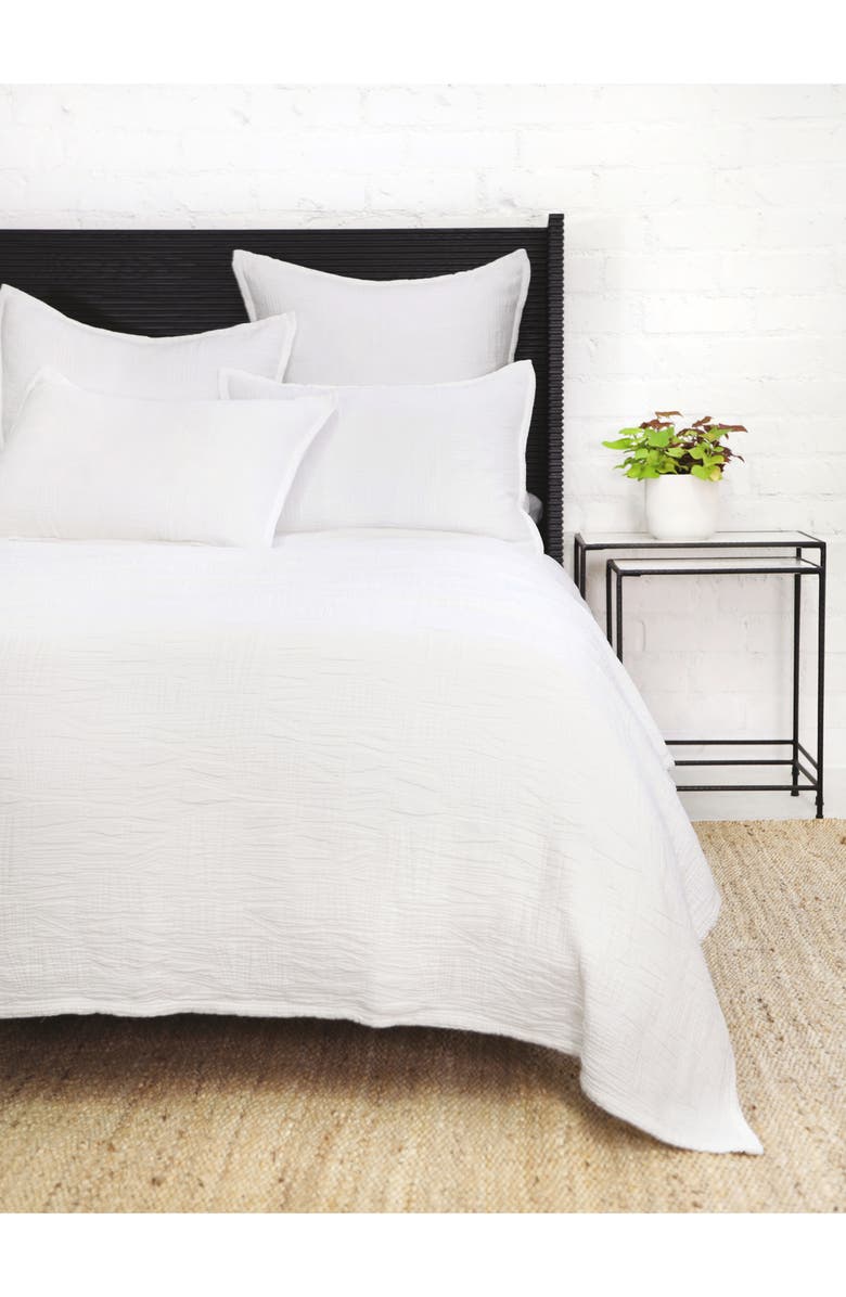 Pom Pom at Home Harbour Matelassé Blanket, Alternate, color, White